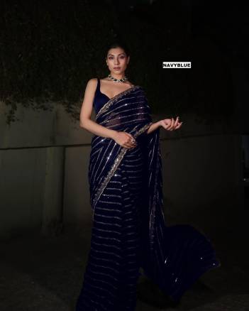 DF 3393 BY SAGAR IMPEX BOLLYWOOD BLOCKBUSTER SEQUINS DESIGN SAREE EXPORTER IN INDIA